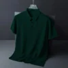Men's Casual Solid Polo Neck T-shirt